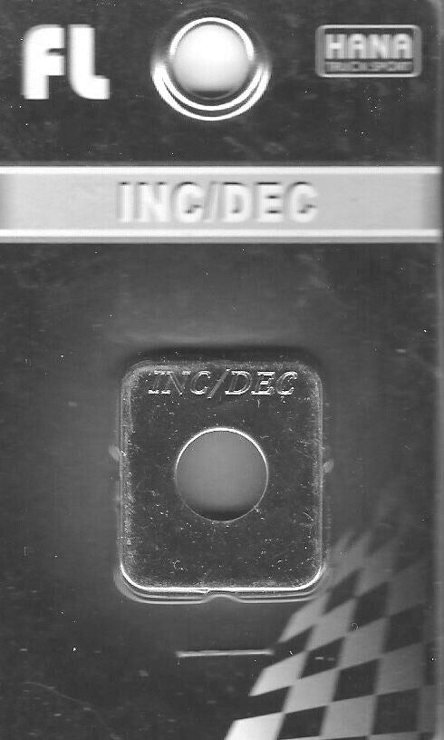 HTS Switch Plate for Freightliner Increase/Dec Stainless Steel Engraved #FL-1022