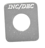 HTS Switch Plate for Freightliner Increase/Dec Stainless Steel Engraved #FL-1022