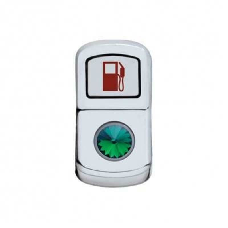 UP Rocker Switch Actuator Cover Fuel for Peterbilt 2006 & up Green Jewel #45109