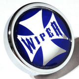 UP Wiper Control Knob Chrome Aluminum w/ Blue Maltese Cross Sticker #23625