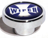 UP Wiper Control Knob Chrome Aluminum w/ Blue Maltese Cross Sticker #23625