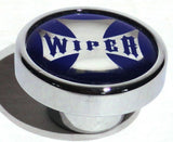 UP Wiper Control Knob Chrome Aluminum w/ Blue Maltese Cross Sticker #23625