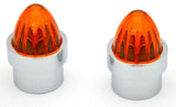 Bumper Guide Top for 1" Pipe Plastic Amber Lens Chrome Aluminum GG#94760 Pair