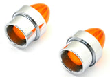Bumper Guide Top for 1" Pipe Plastic Amber Lens Chrome Aluminum GG#94760 Pair