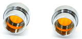 Bumper Guide Top for 1" Pipe Plastic Amber Lens Chrome Aluminum GG#94760 Pair