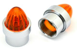 Bumper Guide Top for 1" Pipe Plastic Amber Lens Chrome Aluminum GG#94760 Pair