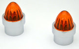 Bumper Guide Top for 1" Pipe Plastic Amber Lens Chrome Aluminum GG#94760 Pair