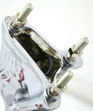 Lighted Hood Ornament Stallion Windrider Red Wing 3 Stud Chrome 9 3/4" GG#48393