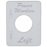 UP Toggle Switch Plate for Peterbilt Power Window Left Stainless Etched #48459