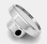 UP Washer Control Knob Silver 1" Aluminum Sticker Chrome Knob #23041 Each