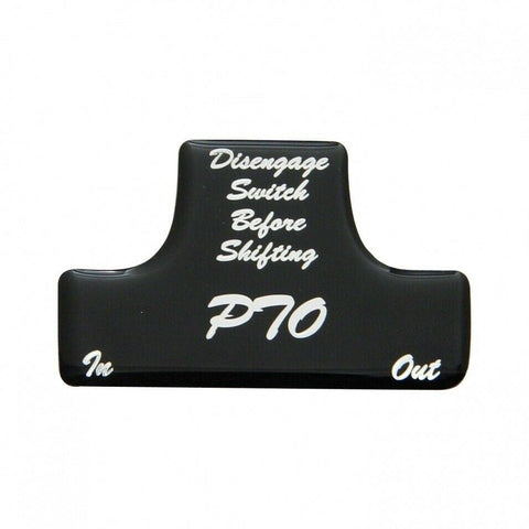 UP Switch Guard Sticker Only PTO for Freightliner & IHC Black Glossy #21070-1K