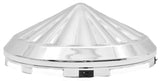 GG Front Hub Cap Universal Fit Pinwheel Chrome 7/16" Lip Steel Wheel #10703 Pair