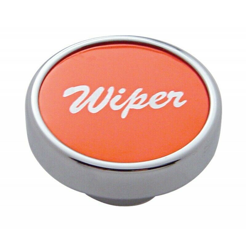 UP Wiper Control Knob Red 1" Aluminum Sticker Chrome Knob #23033