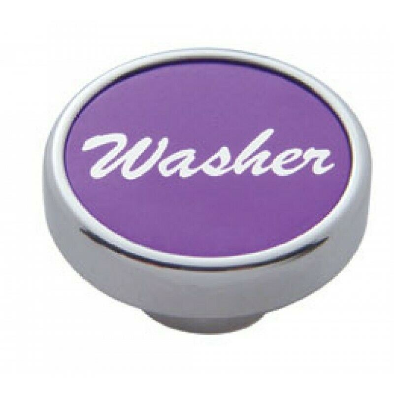 UP Washer Control Knob Purple 1" Aluminum Sticker Chrome Knob #23040 Each