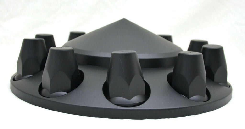 UP Front Axle Cover Matte Black 33 mm Screw-on Lug Nuts Cone Hub Cap #10339 Each