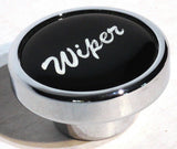 UP Wiper Control Knob 1" Black Glossy Sticker Chrome Aluminum Knob #23201 Each