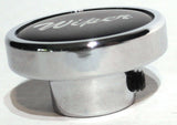 UP Wiper Control Knob 1" Black Glossy Sticker Chrome Aluminum Knob #23201 Each
