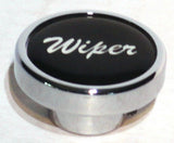 UP Wiper Control Knob 1" Black Glossy Sticker Chrome Aluminum Knob #23201 Each