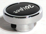 UP Wiper Control Knob 1" Black Glossy Sticker Chrome Aluminum Knob #23201 Each