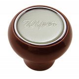 UP Dash Control Knob Wiper 1" Silver Glossy Sticker Wood Knob #23559 Each