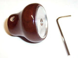 UP Dash Control Knob Wiper 1" Silver Glossy Sticker Wood Knob #23559 Each