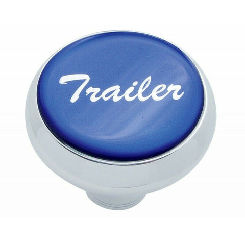 UP Deluxe Air Brake Knob Screw-On Trailer Blue Glossy 1 3/4" Chrome Knob #23407