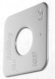 Switch Plate for Freightliner Utility Lights On/Off Stainless Block GG#68773
