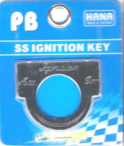 HTS Switch Plate for Peterbilt Ignition Key Stainless Engraved #PB-2004