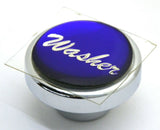 UP Washer Control Knob 1" Purple Glossy Sticker Chrome Aluminum Knob #23211 Each