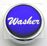UP Washer Control Knob 1" Purple Glossy Sticker Chrome Aluminum Knob #23211 Each