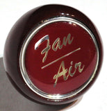 UP Dash Control Knob Fan Air 1" Red Glossy Sticker Wood Knob #23540 Each