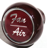 UP Dash Control Knob Fan Air 1" Red Glossy Sticker Wood Knob #23540 Each