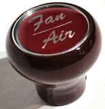 UP Dash Control Knob Fan Air 1" Red Glossy Sticker Wood Knob #23540 Each