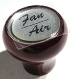 UP Dash Control Knob Fan Air 1" Silver Glossy Sticker Wood Knob #23541 Each