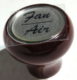 UP Dash Control Knob Fan Air 1" Silver Glossy Sticker Wood Knob #23541 Each