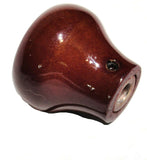 UP Dash Control Knob Fan Air 1" Silver Glossy Sticker Wood Knob #23541 Each