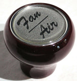 UP Dash Control Knob Fan Air 1" Silver Glossy Sticker Wood Knob #23541 Each