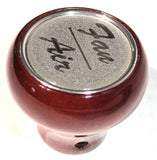 UP Dash Control Knob Fan Air 1" Silver Glossy Sticker Wood Knob #23541 Each