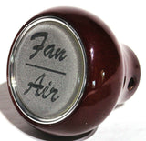UP Dash Control Knob Fan Air 1" Silver Glossy Sticker Wood Knob #23541 Each