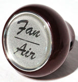 UP Dash Control Knob Fan Air 1" Silver Glossy Sticker Wood Knob #23541 Each