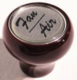 UP Dash Control Knob Fan Air 1" Silver Glossy Sticker Wood Knob #23541 Each