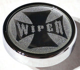 UP Wiper Control Knob Chrome Aluminum w/ Silver Maltese Cross Sticker #23629