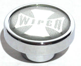 UP Wiper Control Knob Chrome Aluminum w/ Silver Maltese Cross Sticker #23629