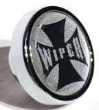 UP Wiper Control Knob Chrome Aluminum w/ Silver Maltese Cross Sticker #23629