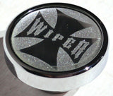 UP Wiper Control Knob Chrome Aluminum w/ Silver Maltese Cross Sticker #23629