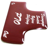 Switch Guard for Freightliner PTO Plastic Body Red Glossy Sticker UP#21074