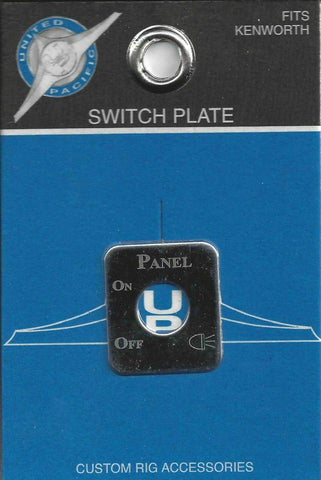 UP Switch Plate for Kenworth Panel Light Stainless Steel Etched Letters #48271