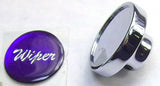 UP Wiper Control Knob 1" Purple Glossy Sticker Chrome Aluminum Knob #23204 Each