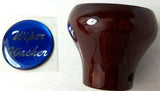 UP Dash Control Knob Wiper Washer 1" Blue Glossy Sticker Wood Knob #23561 Each
