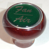 UP Dash Control Knob Fan Air 1" Green Glossy Sticker Wood Knob #23538 Each